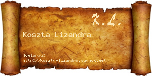 Koszta Lizandra névjegykártya